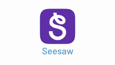Seesaw logo Words that read "Seesaw" with the company graphic