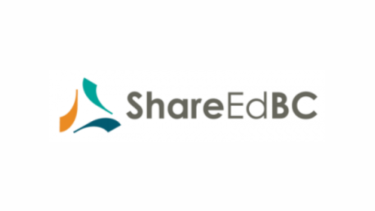 ShareEd BC Logo Grey words that read "ShareEdBC" with their graphic logo