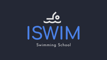 ISWIM Swimming School Logo ISWIM Swimming School Logo on dark background